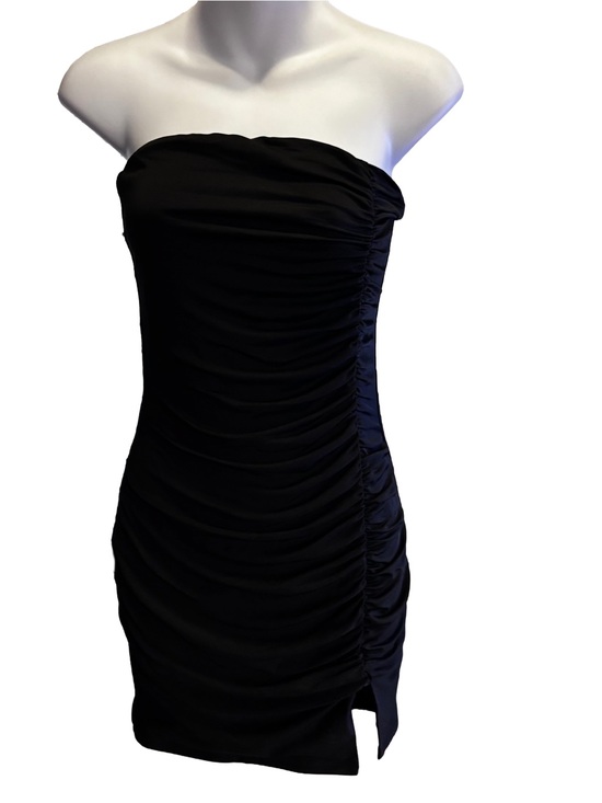Hyperfire Dresses & Skirts - (3 for $15) NWT Strapless Black Ruched Bodycon Dress Homecoming Mini